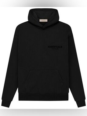 New fear of God Essentials fleece Hoodie black mens XXL